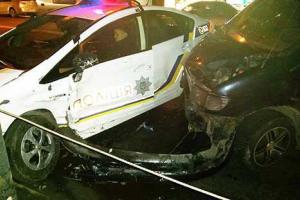 Полиция Киева по своей вине разбила в ДТП очередной патрульный автомобиль