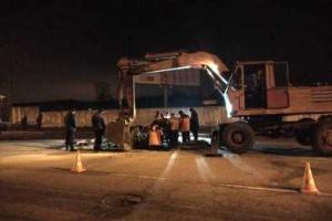 В Харькове посреди улицы прорвало газовую трубу 