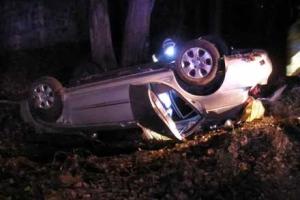 ДТП  в Киевской области: иномарка перевернулась, водитель погиб