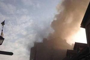 В Ужгороде загорелось 4-этажное здание