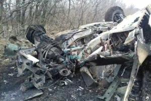 Украинские военнослужащие подорвались в бронеавтомобиле на собственной мине
