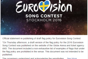 "Европейский вещательный союз" извинился за запрет флага Крыма