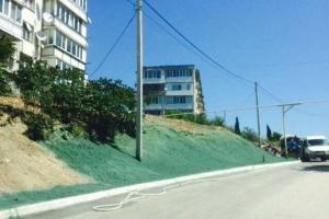 В Севастополе к приезду Медведева решили покрасить землю