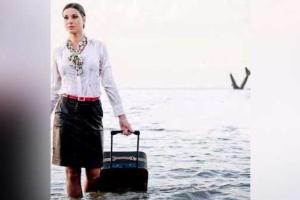 Стюардесса А320 опубликовала снимок на фоне тонущего самолета