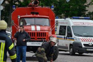 В Киеве из-за пожара эвакуировали Нацполицию