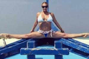 Балерина Волочкова показала "воздушный" шпагат