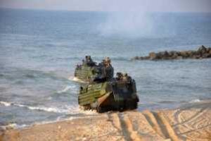 В Одесской области высадились сотни бойцов ВМС США на боевой технике