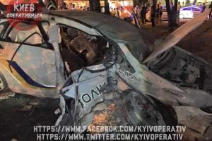Патрульная полиция попала в серьезное ДТП в Киеве