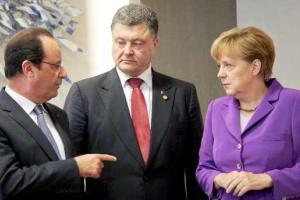 Порошенко обсудил с Меркель и Олландом российскую провокацию в Крыму