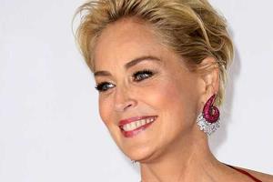 Шэрон Стоун обнажила грудь на пляже в Венеции