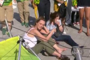 Рио-2016: Тяжелейшая телекамера рухнула на зрителей, травмированы 2 человека