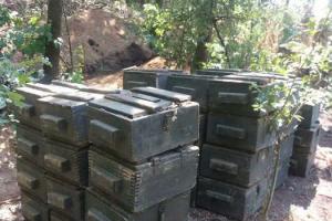 В зоне АТО обнаружен тайник боевиков с 75 ящиками тротила