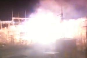Появилось видео взрыва и пожара на ТЭЦ в Мурманске
