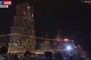 В столице Украины зажгли главную елку страны