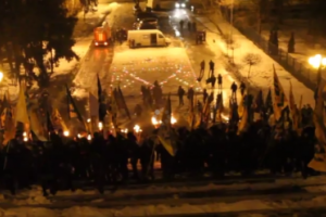 В Харькове активисты организовали факельное шествие, посвященное памяти украинских бойцов