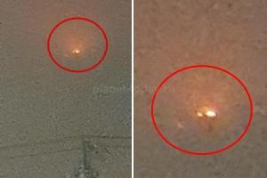 В США корабль пришельцев кружился под проливным дождем, появилось видео