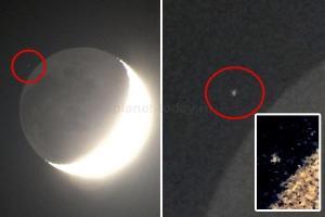 Ученый заметил два ярких НЛО, которые напрямую двигались к Луне