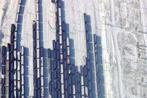 В оккупированном Дебальцево скопились десятки вагонов с антрацитом: опубликовано фото