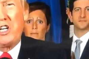 Женщина со странными бровями затмила выступление Трампа и взорвала сеть