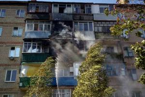 В Запорожской области горела жилая 5-этажка