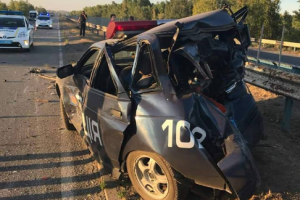 В Херсонской области произошло ДТП с участием служебного автомобиля полиции