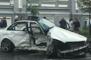 В центре Киева произошло ДТП, есть пострадавшие