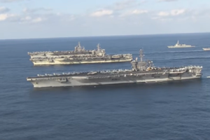 Американские авианосцы у берегов КНДР: появилось видео