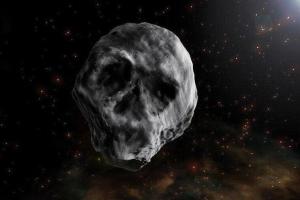 К Земле приближается астероид в форме черепа