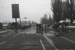 ДТП в Киеве: сгорели 4 автомобиля