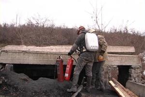 В оккупированном Антраците горит шахта