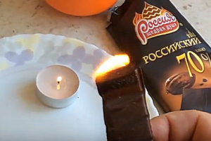 "А жить вообще вредно!": Шокированные россияне проверяют качество шоколада, поджигая сладкие плитки