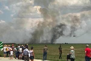 В Румынии на авиашоу разбился истребитель: кадры