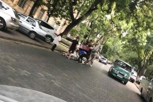 Посреди улицы в Одессе конь потерял сознание: фотофакт 