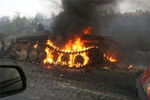 В "ЛНР" на полигоне заживо сгорели в танке несколько боевиков