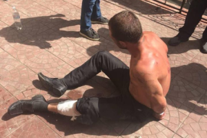 В Киеве патрульные подстрелили агрессивного мужчину, который находился в розыске