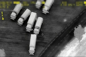 В Украину посреди ночи зашла колонна российской техники: беспилотник ОБСЕ заснял вторжение