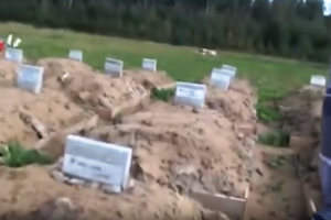 В сети появилось видео крупного захоронения российских наемников