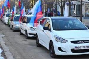 На оккупированной Луганщине третий день проходят автопробеги в поддержку Пасечника