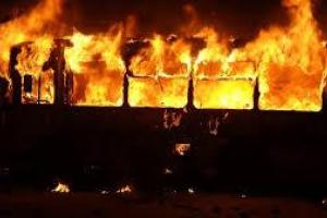 Во Львовской области сгорел туристический автобус