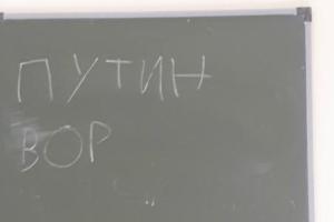 В России школьники запустили челлендж "Путин - вор"