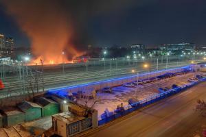 В Москве произошел масштабный пожар, есть жертвы