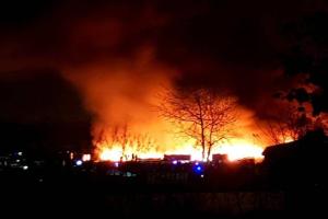 В Польше произошел мощный пожар