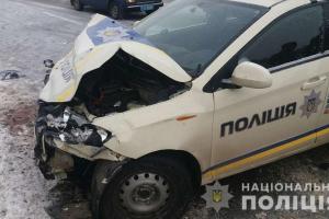 На Киевщине автомобиль полиции охраны столкнулся с иномаркой, есть пострадавшие