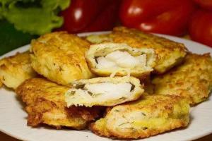 Рыбное филе в картофельной стружке