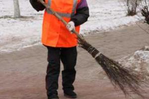 В Лисичанске дворники вынуждены были закупать инвентарь для уборки за свой счет