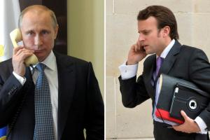 Путин и Макрон в телефонном режиме обсудили встречу в нормандском формате
