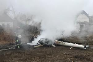 В Полтавской области упал вертолет