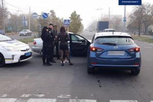 В Северодонецке на перекрестке "поцеловались" иномарки