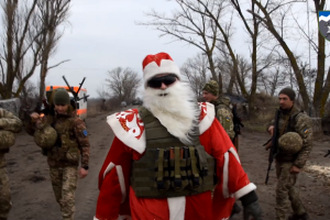 "Боевой Санта" передал украинцам поздравление с передовой