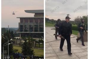 В Минске протестующие подошли к резиденции президента: Лукашенко прилетел на вертолете с оружием